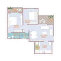 Royal Keys Charholi 2.5 BHK Floor Plan Image